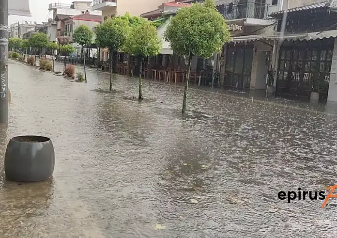 Κακοκαιρία – Γιάννενα: Νέες εικόνες από τις πλημμύρες και τις ζημιές που προκάλεσε το ξαφνικό μπουρίνι