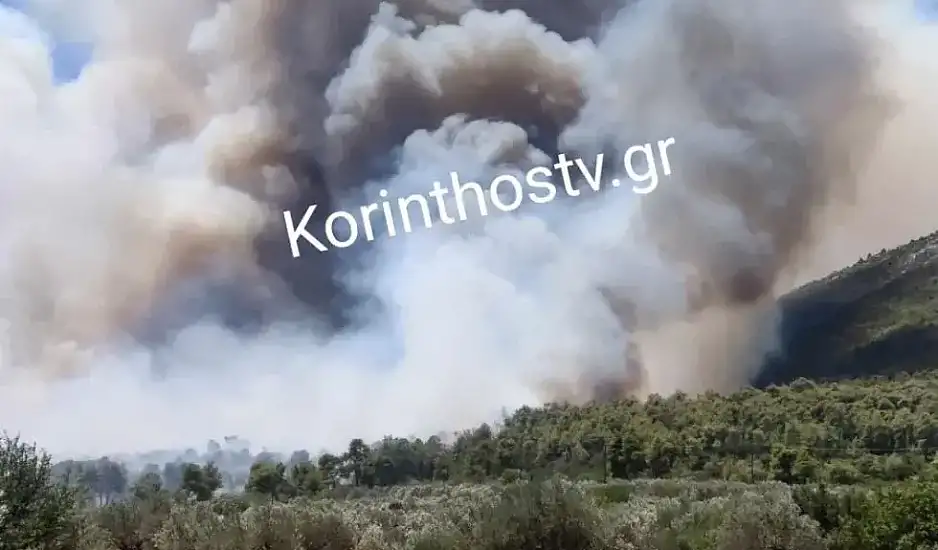 Φωτιά στο Σοφικό Κορινθίας: Ενισχύθηκαν οι δυνάμεις – Στο νοσοκομείο τρεις πυροσβέστες