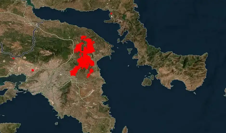 Πού γίνονται εκτροπές κυκλοφορίας στη βορειοανατολική Αττική λόγω της φωτιάς