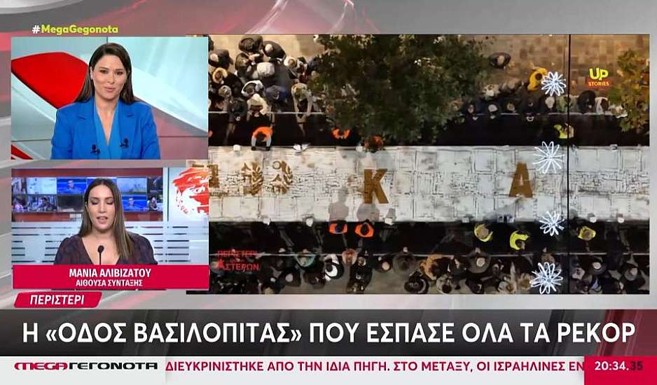 Περιστέρι: ‘Εφτιαξαν βασιλόπιτα για ρεκόρ Γκίνες – Ζύγιζε 9 τόνους και περιείχε 200 φλουριά
