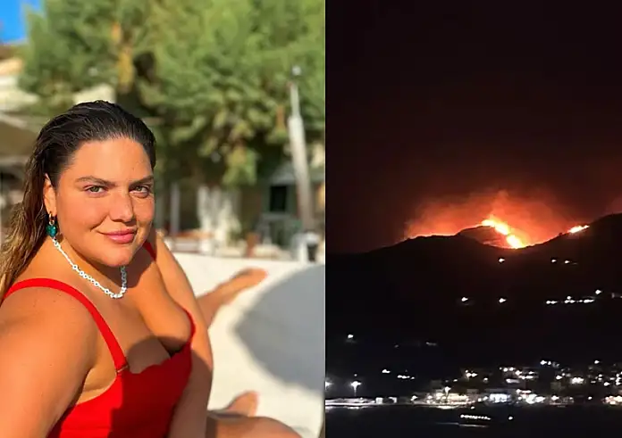 Δανάη Μπάρκα για τη φωτιά στη Σέριφο: Ήταν σοκαριστικό, μας είπαν να φύγουμε από τα σπίτια που είχαμε νοικιάσει