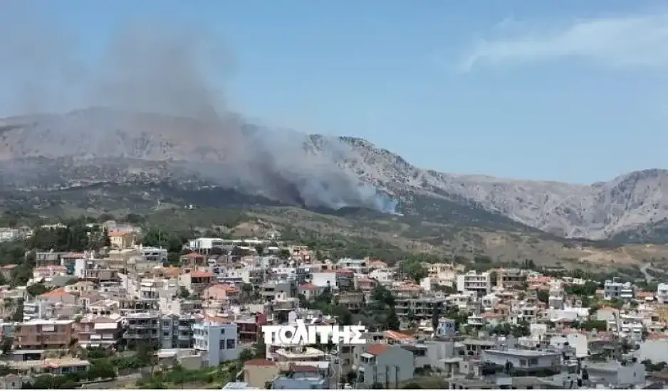 Φωτιά στην Χίο – Μεγάλη κινητοποίηση της Πυροσβεστικής, μήνυμα από το 112