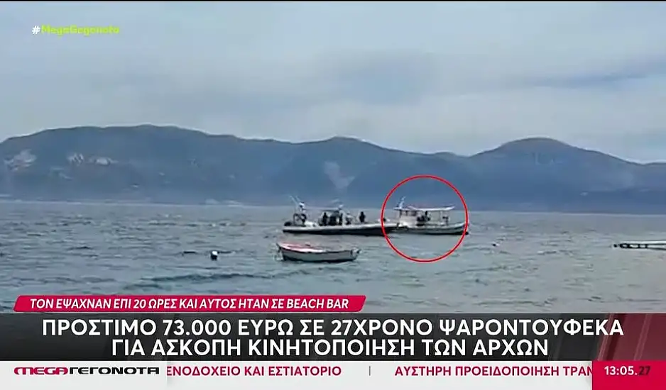 Αχαΐα: Πρόστιμο 73.000 ευρώ σε ψαροντουφεκά – Τον θεωρούσαν αγνοούμενο και βρέθηκε σε beach bar