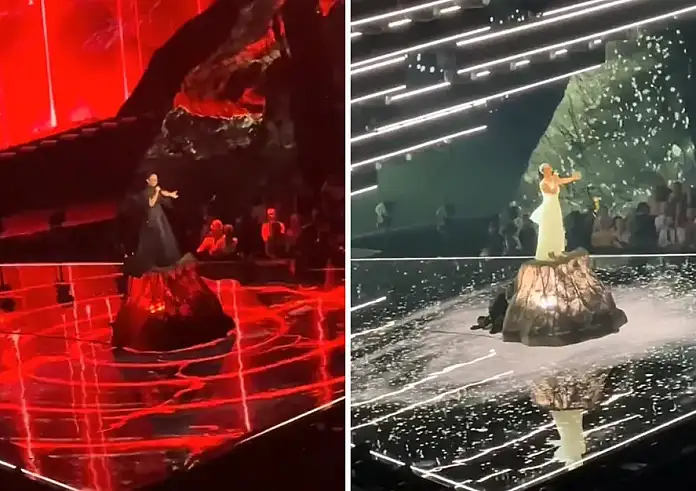 Η Klavdia αλλάζει φόρεμα στη σκηνή της Eurovision. Διέρρευσε βίντεο από την εμφάνιση της Ελλάδας