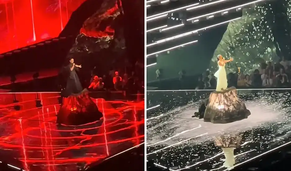 Η Klavdia αλλάζει φόρεμα στη σκηνή της Eurovision. Διέρρευσε βίντεο από την εμφάνιση της Ελλάδας