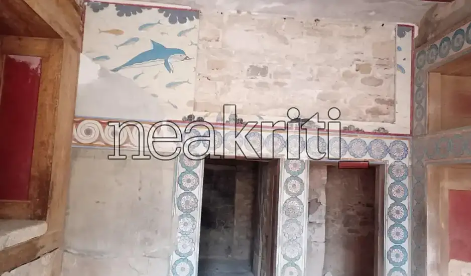 Κατέρρευσε ιστορική τοιχογραφία στο Ανάκτορο της Κνωσού – Οργή για την εγκατάλειψη του μνημείου