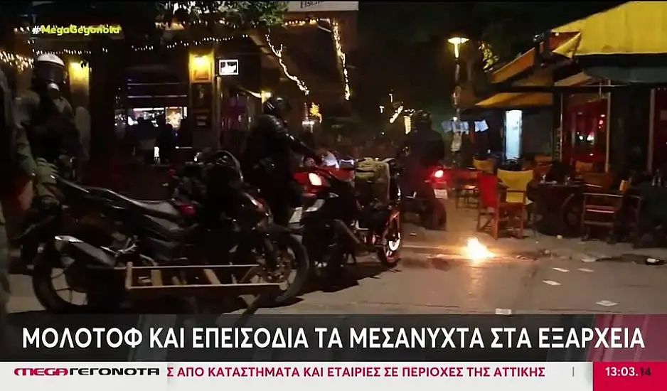 Επεισόδια με μολότοφ σε Εξάρχεια και Νομική Σχολή