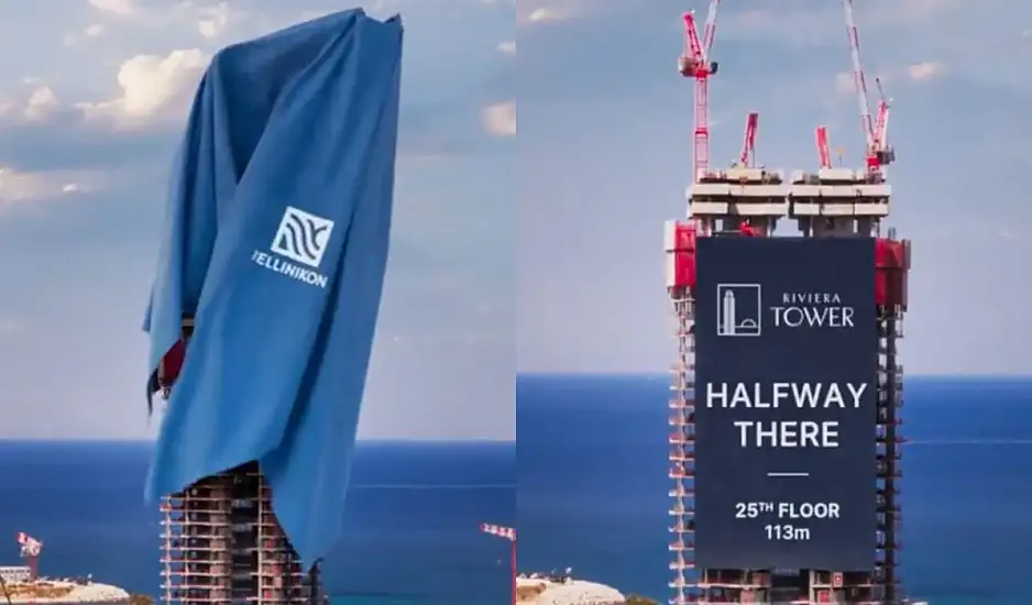 Ελληνικό: Στα μισά της κατασκευής ο Riviera Tower – Παίρνει μορφή ο ουρανοξύστης