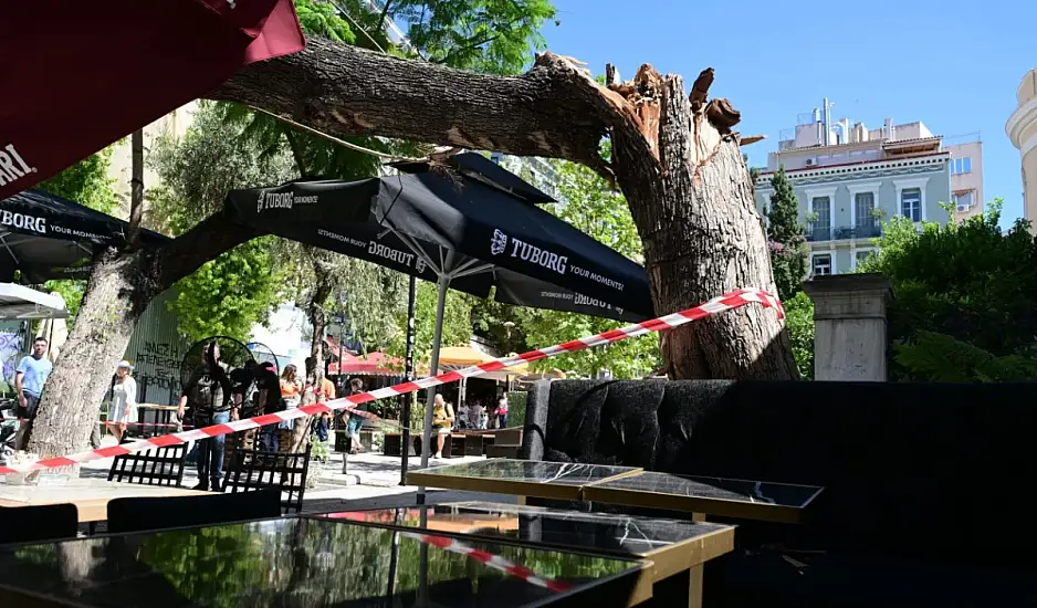 Πλατεία Αγίας Ειρήνης: 40 ετών το δέντρο που ξεριζώθηκε – Στο ΝΙΜΤΣ η τραυματίας γυναίκα