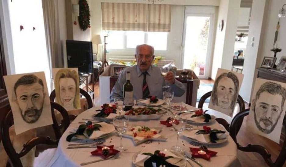 Πατέρας ζωγράφισε τα παιδιά του σε ακουαρέλα για το τραπέζι των Χριστουγέννων