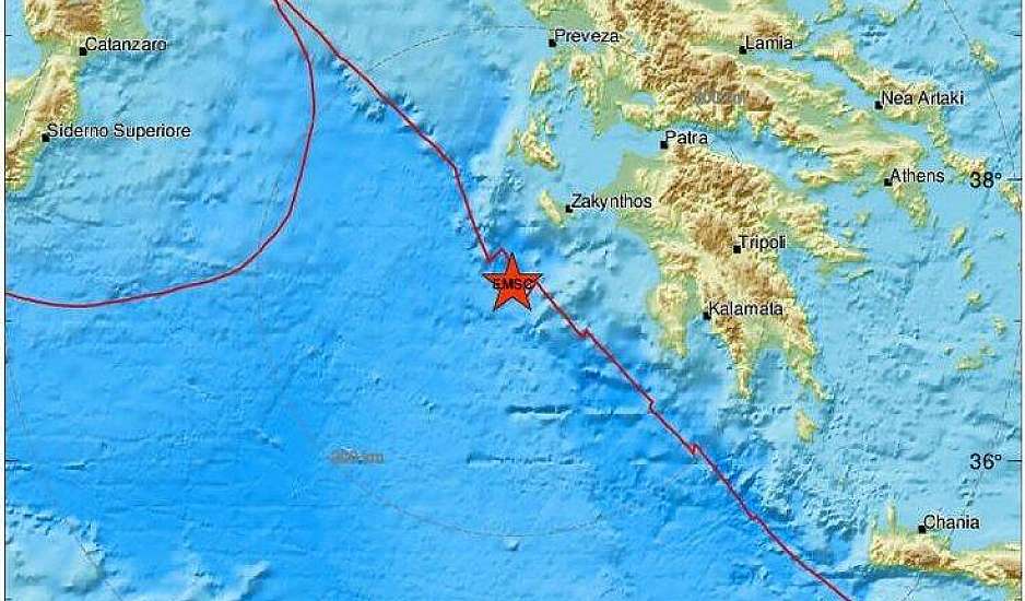 Σεισμός 4,3 ρίχτερ στο Ιόνιο. Σημειώθηκε 53 χλμ δυτικά των Στροφάδων
