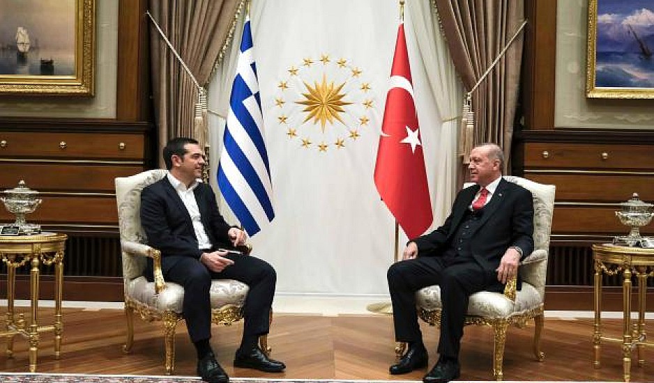 Ολοκληρώθηκε η κατ' ιδίαν συνάντηση Τσίπρα - Ερντογάν