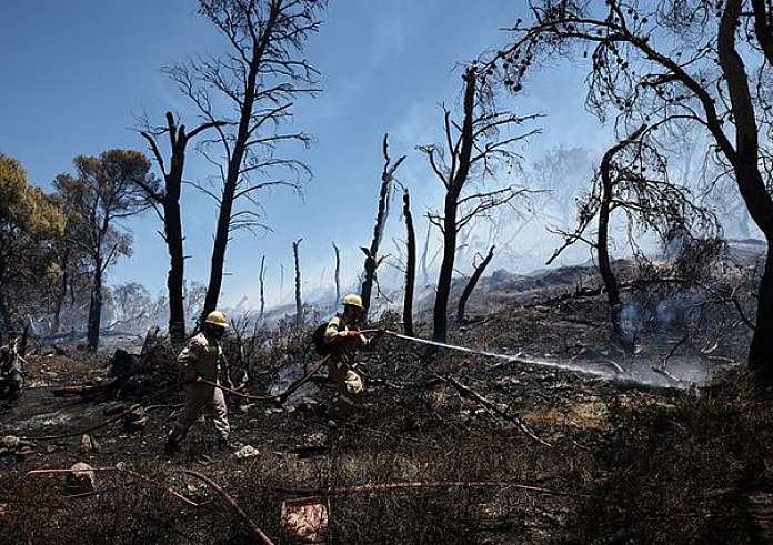 Βάρη: Σπίτια και επιχειρήσεις παραδόθηκαν στις φλόγες – Εμπρηστής καταγράφηκε σε βίντεο να βάζει φωτιά