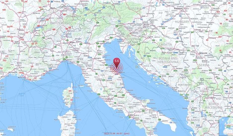 Ισχυρός σεισμός τώρα στην Ιταλία. Είχε μέγεθος 5,7 Ρίχτερ
