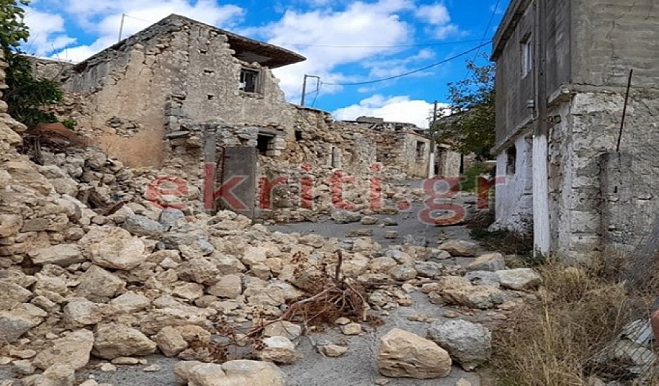Σεισμός στην Κρήτη: Ισοπεδώθηκε χωριό στο Ηράκλειο – Μόλις 3 σπίτια έμειναν όρθια