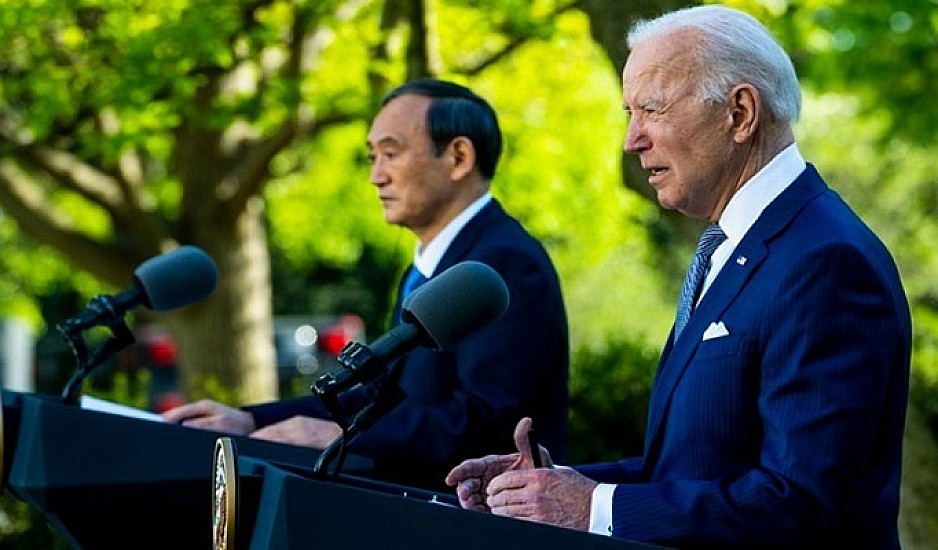 Μπάιντεν-Σούγκα: ΗΠΑ και Ιαπωνία θα αντιμετωπίσουν μαζί τις προκλήσεις της Κίνας