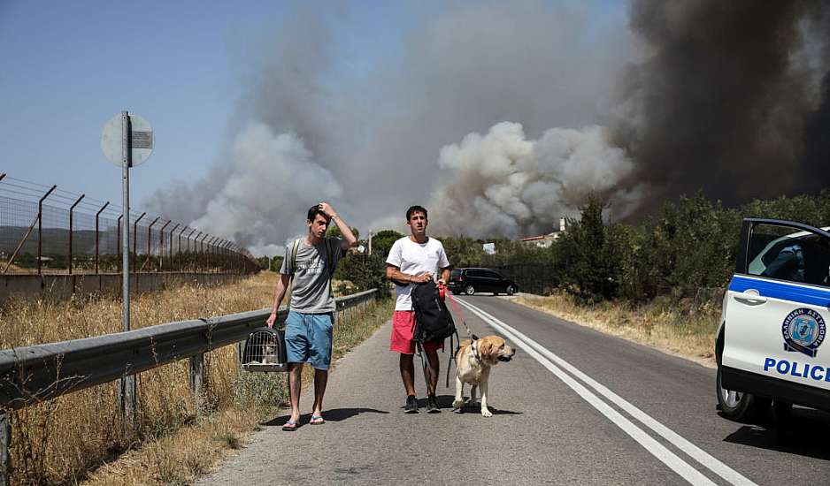 Φωτιά Βαρυμπόμπη: Συγκινούν οι προσπάθειες πυροσβεστών και κατοίκων να σώσουν ζώα