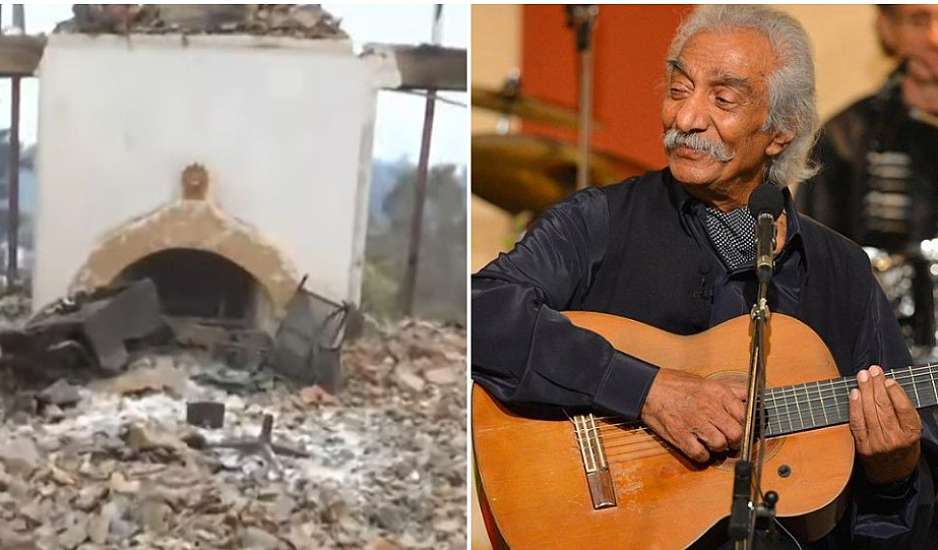 Κώστας Χατζής: Στις στάχτες το σπίτι του τραγουδιστή στο Καστρί Ευβοίας