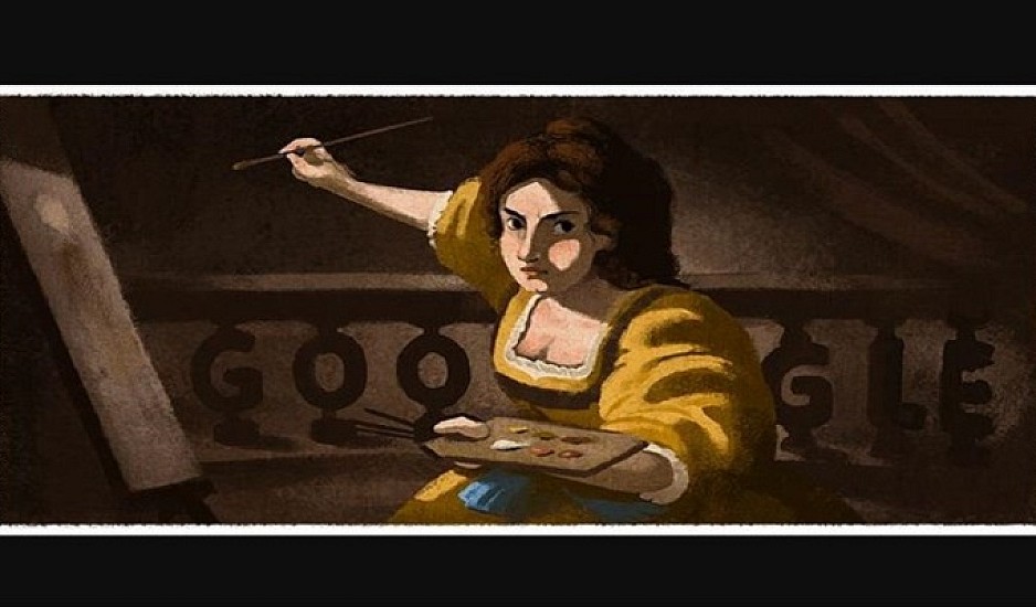 Η google τιμά και αφιερώνει το doodle στα 427 χρόνια από τη γέννηση της Artemisia Gentileschi