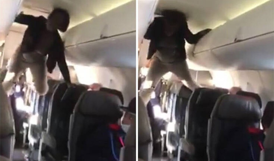 Βίντεο με γυναίκα που παθαίνει αμόκ σε αεροπλάνο και θυμίζει τον Εξορκιστή