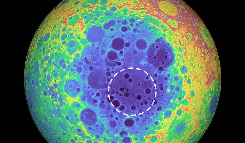 Τεράστια μυστηριώδης μεταλλική μάζα κάτω από τη σκοτεινή πλευρά της Σελήνης