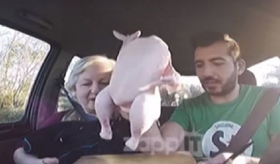 Η Ελένη Γερασιμίδου μέχρι και κοτόπουλο καθάρισε μέσα σε αυτοκίνητο