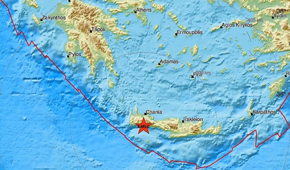 Ισχυρός σεισμός τώρα στην Κρήτη. Ήταν επιφανειακός με βάθος μόλις 2 χλμ