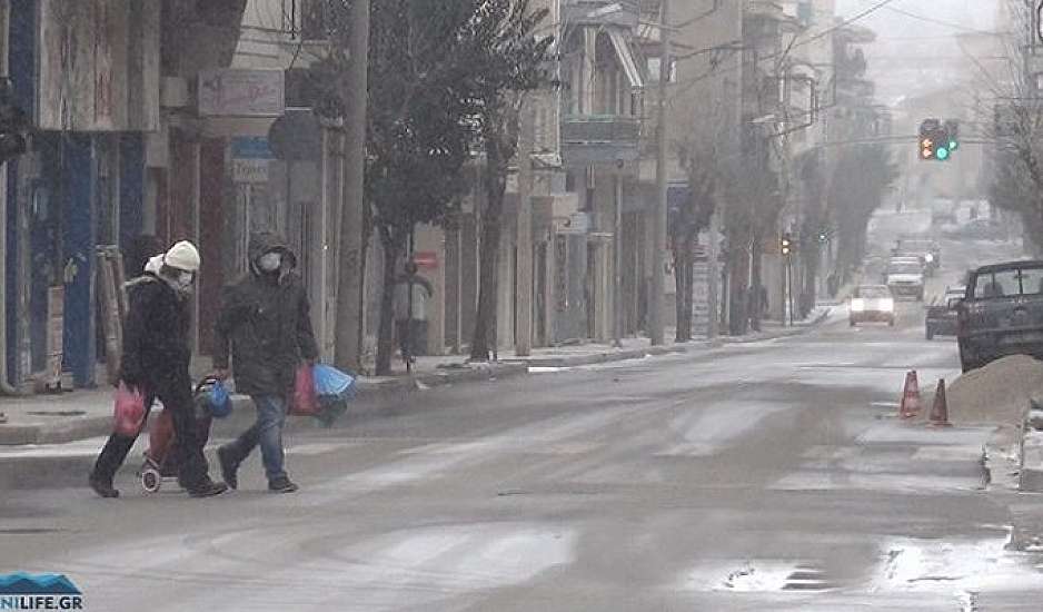 Κακοκαιρία Μήδεια: Στα λευκά η  Κοζάνη