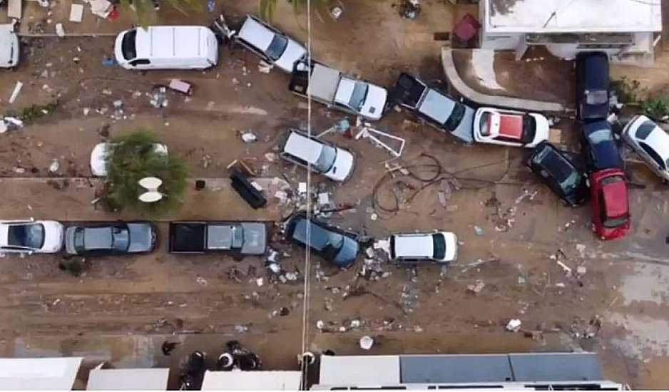 Κακοκαιρία στην Κρήτη: Συγκλονιστικό βίντεο από drone δείχνει τις καταστροφές στη Σητεία