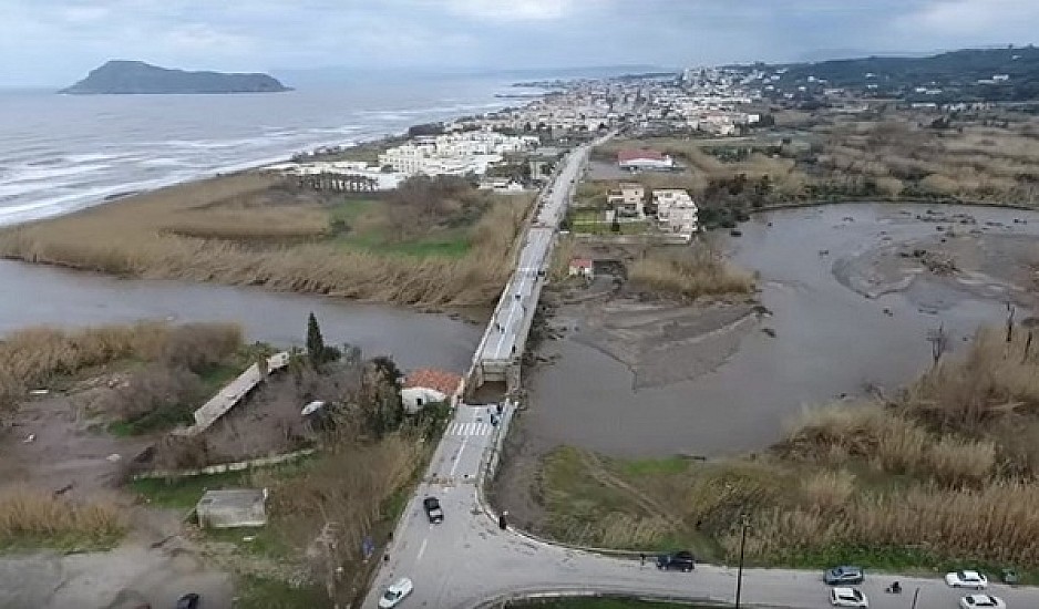 Πληγωμένη η  Κρήτη από το πέρασμα της κακοκαιρίας - Εικόνες από drone