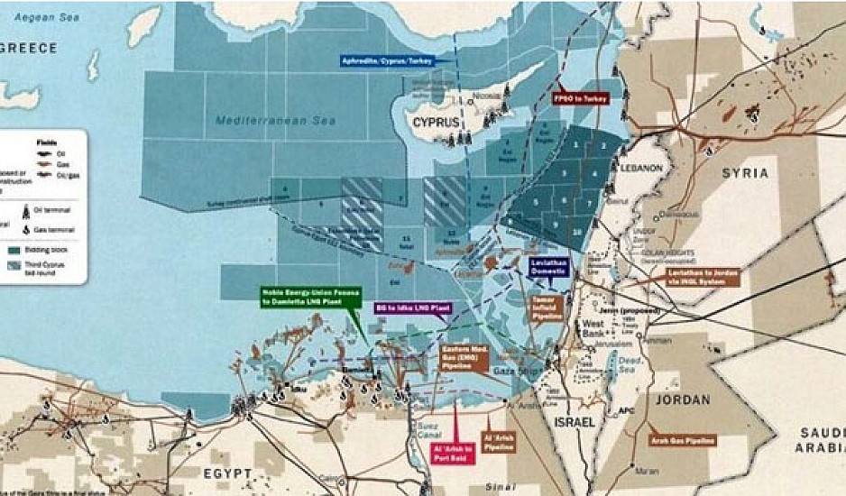 Ο αποκαλυπτικός χάρτης που παρουσίασαν οι ΗΠΑ σε Κύπρο και Τουρκία για τις ΑΟΖ