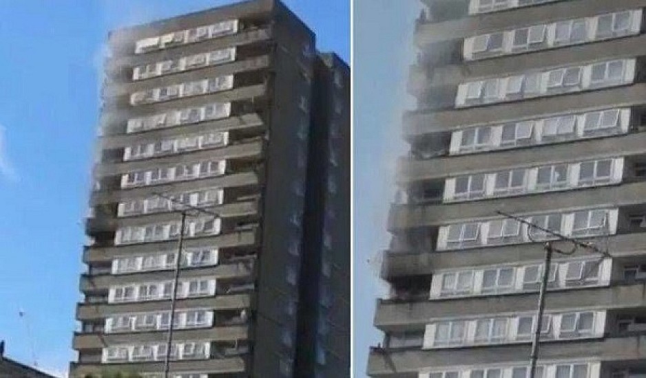 Φωτιά  σε κτίριο κοντά στον Πύργο Γκρένφελ, στο Λονδίνο