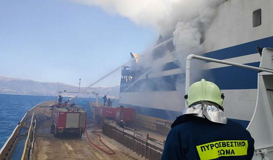 Κέρκυρα - φωτιά σε πλοίο: Βρέθηκε μια ακόμη σορός στο γκαράζ του πλοίου Euroferry Olympia