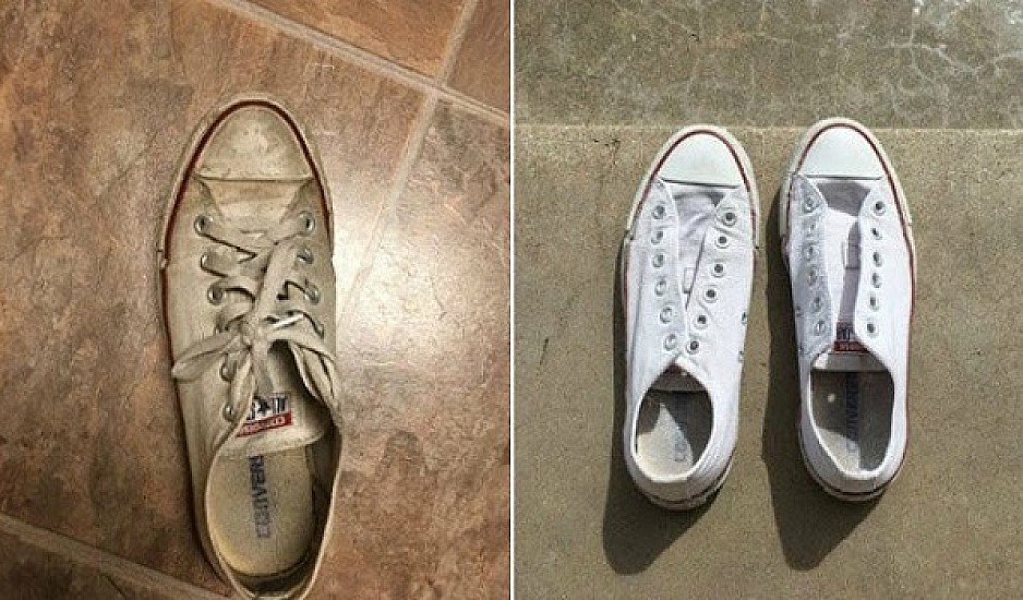 Το κόλπο μίας φοιτήτριας για να καθαρίζει τα παπούτσια της έχει τρελάνει το διαδίκτυο
