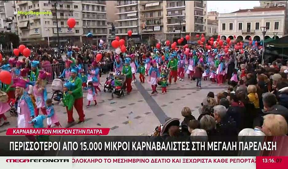 Καρναβάλι της Πάτρας: Περισσότεροι από 15.000 καρναβαλιστές στην παρέλαση