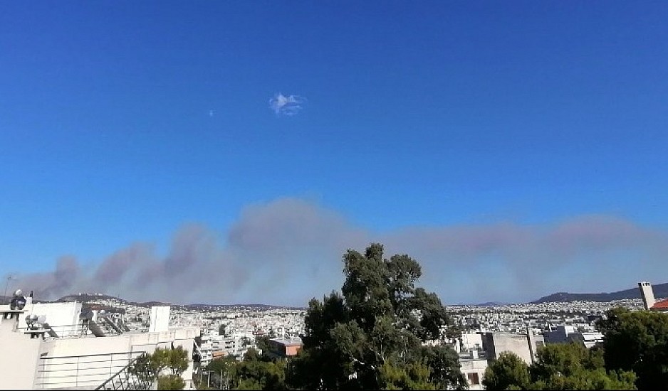 Πυρκαγιά στην Πεντέλη - Εντολή εκκένωσης από Ντράφι προς Παλλήνη