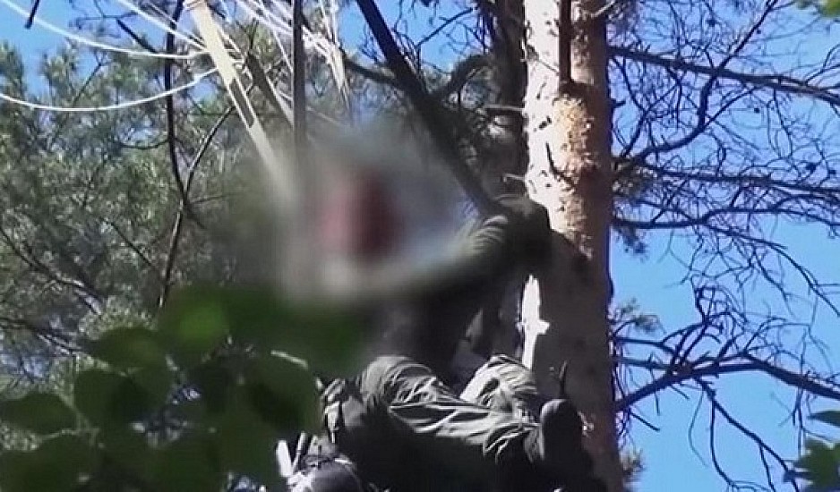 Καρέ - καρέ η διάσωση του πιλότου του Eurofighter που έπεσε με το αλεξίπτωτό του πάνω σε δέντρο