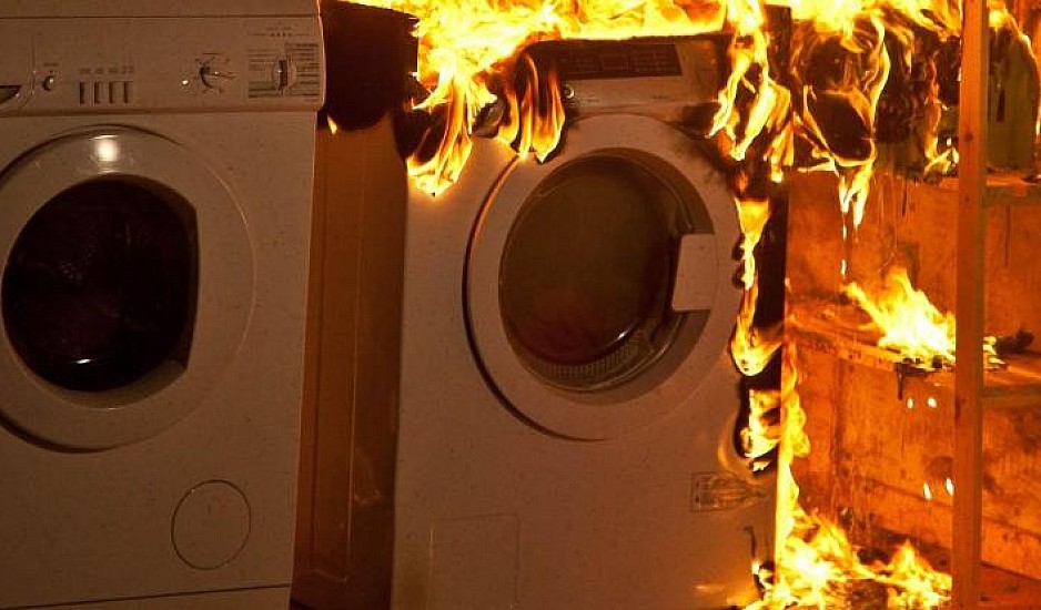 Ρέθυμνο: Άρπαξε φωτιά το πλυντήριο ρούχων