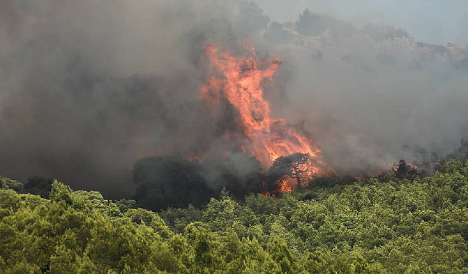 Φωτιά στην Αχαΐα: Εκκενώνονται οικισμοί. Έκλεισε η Αθηνών – Πατρών