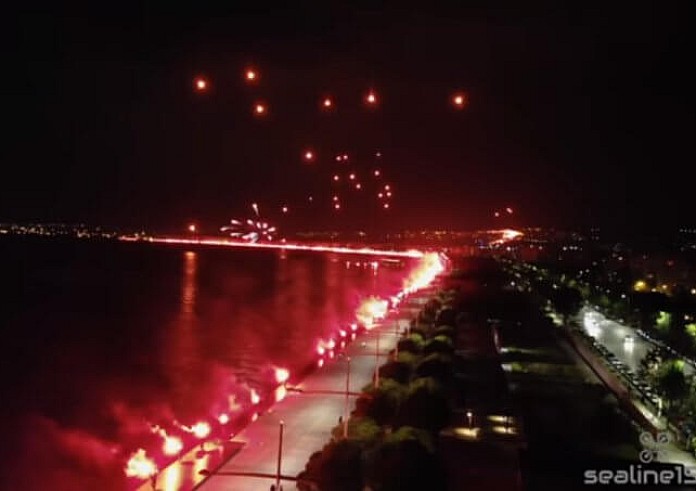 ΠΑΟΚ: Το απίστευτο pyroshow από drone
