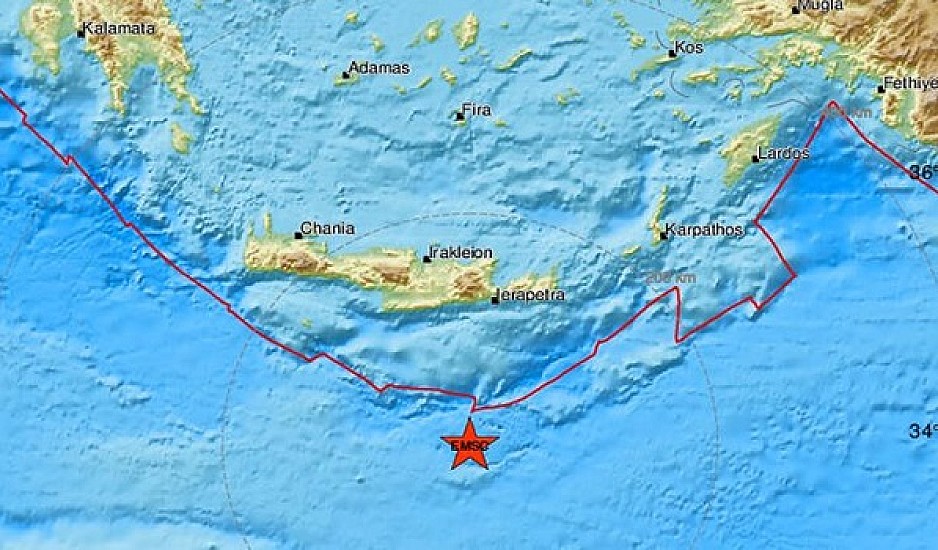 Νέος σεισμός  στην Κρήτη