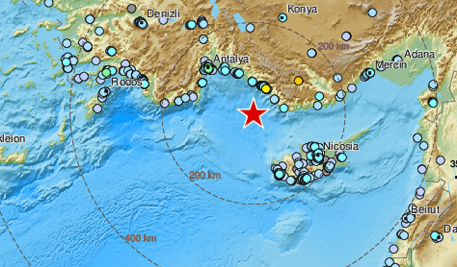 Σεισμός 5.2 Ρίχτερ βόρεια της Κύπρου