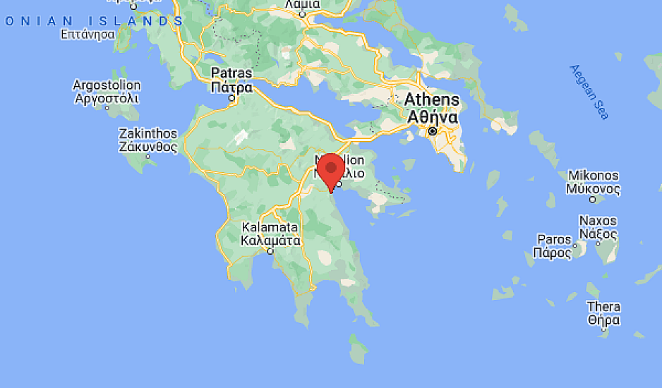 Σεισμός ταρακούνησε το Ναύπλιο απόγευμα Σαββάτου