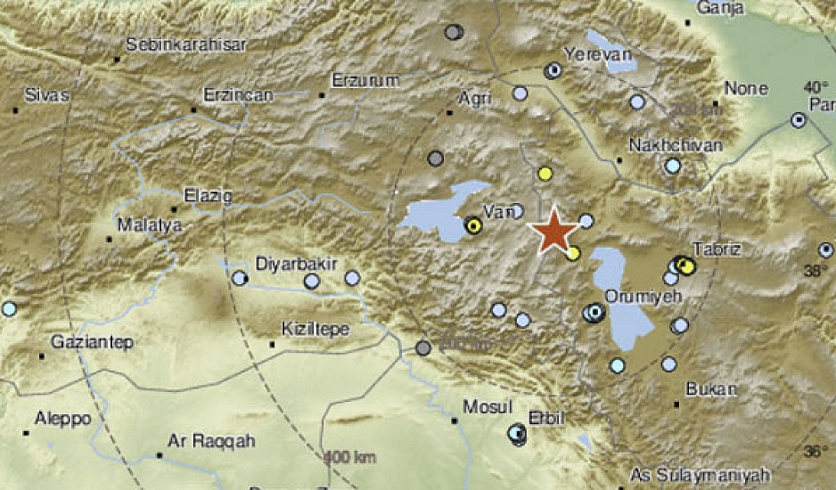 Νέος ισχυρός σεισμός στα σύνορα Τουρκίας - Ιράν