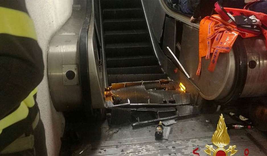 Κατέρρευσε κυλιόμενη σκάλα στο μετρό της Ρώμης. 24 τραυματίες