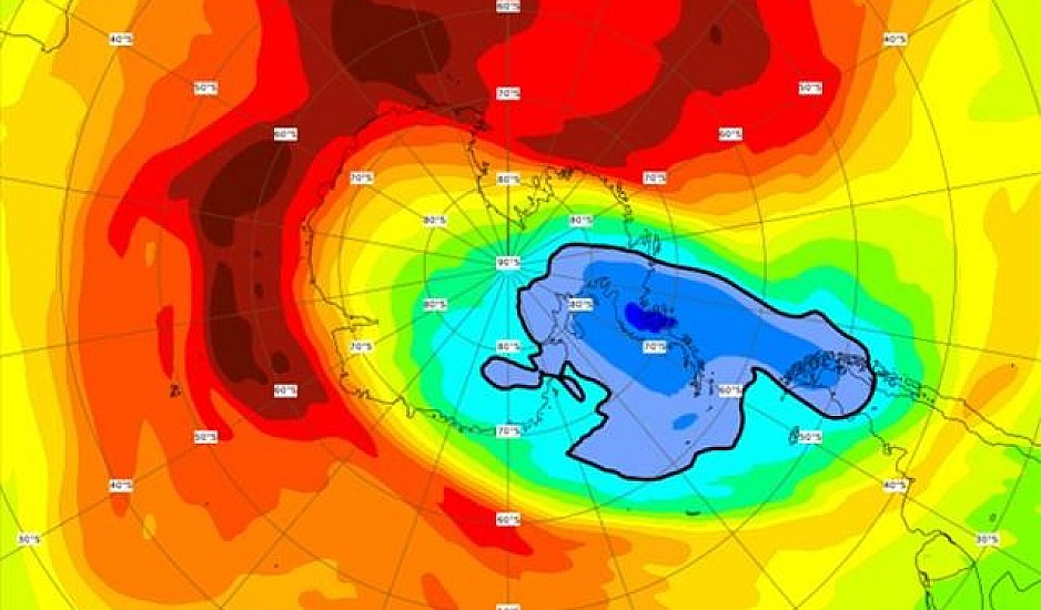 Η άνοδος της θερμοκρασίας στην Ανταρκτική συρρίκνωσε την τρύπα του όζοντος