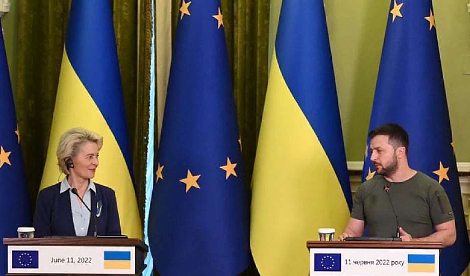 Ουκρανία: Στο Κίεβο για δεύτερη φορά η Ούρσουλα φον ντερ Λάιεν