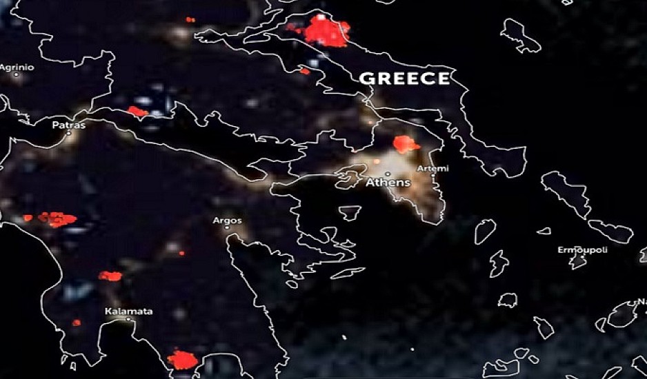 Ο χάρτης με τις φωτιές σε όλη την Ελλάδα – Δείτε live  την πορεία των πύρινων μετώπων