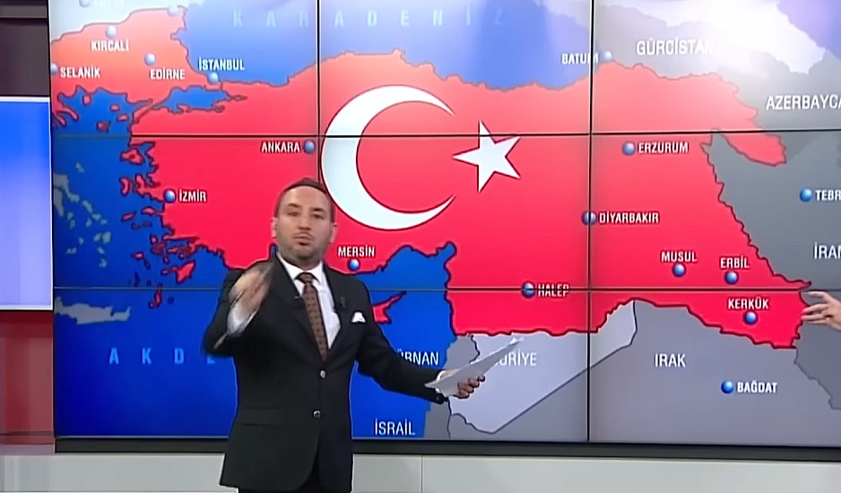 Τούρκος αναλυτής παρουσίασε τουρκικό χάρτη του 2025 με τη Θεσσαλονίκη!