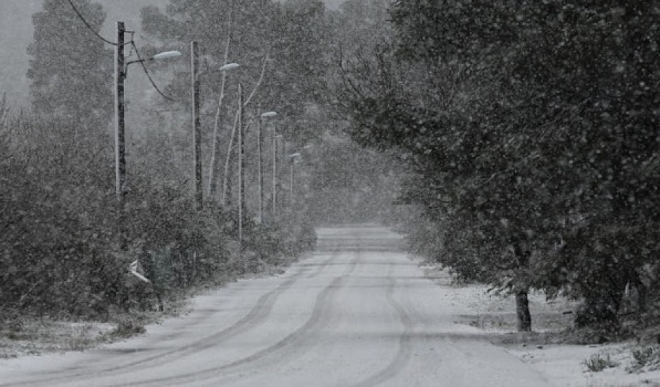 Έντονη χιονόπτωση στη Θεσσαλονίκη - Προβλήματα και κλειστοί δρόμοι λόγω της κακοκαιρίας